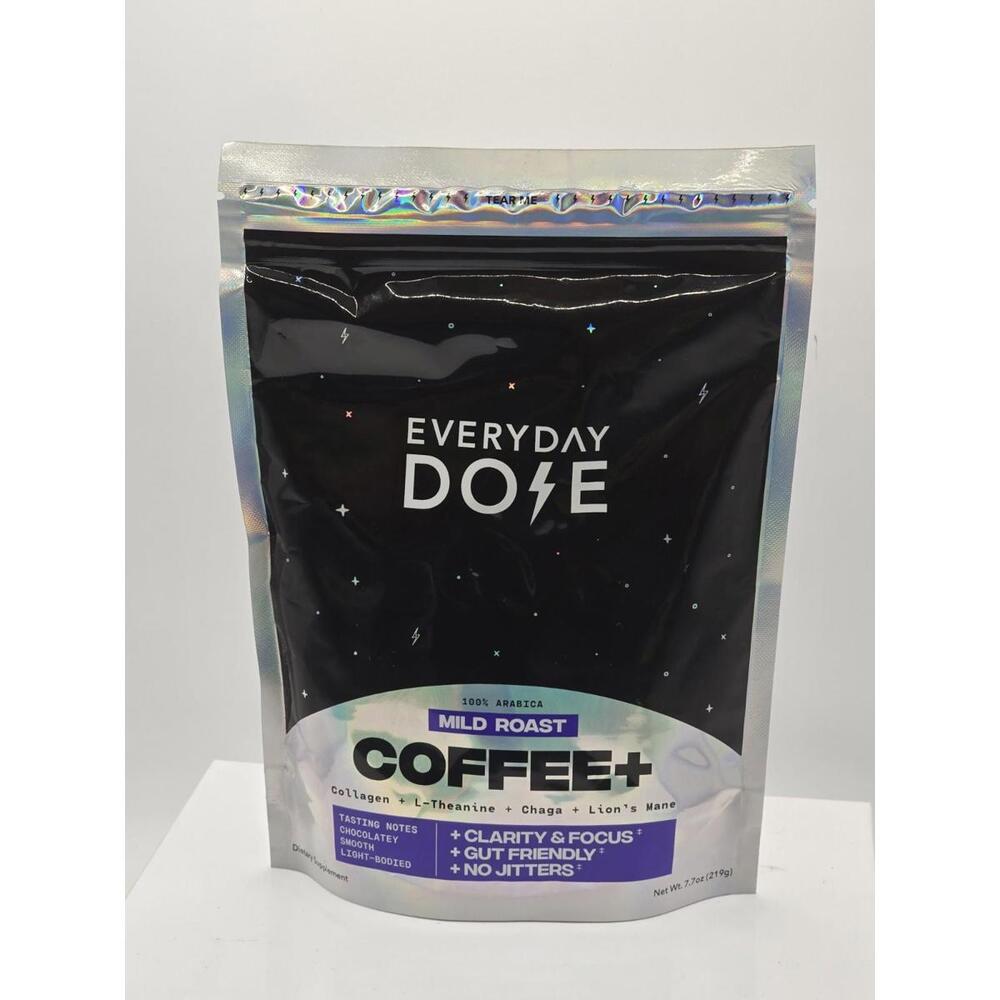 Everyday Dose 30srv Mild Roast Mushroom Coffee+  Exp 10/27 Collagen Nootropics